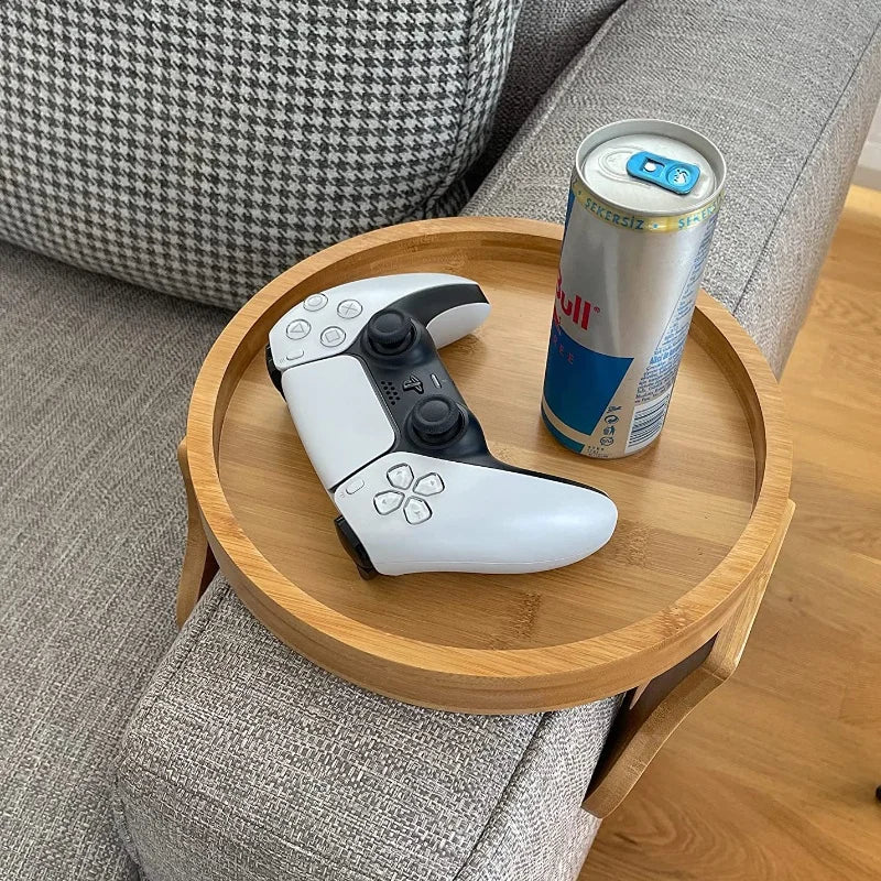 The CozyClip™ Sofa Arm Tray