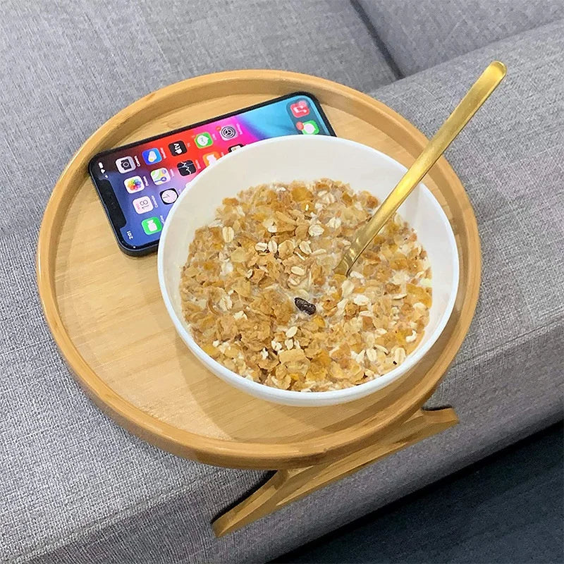 The CozyClip™ Sofa Arm Tray